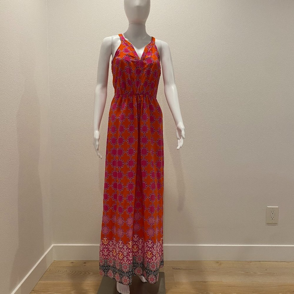 Banana Republic Multicolored Printed Sleeveless Maxi Dress Size 0